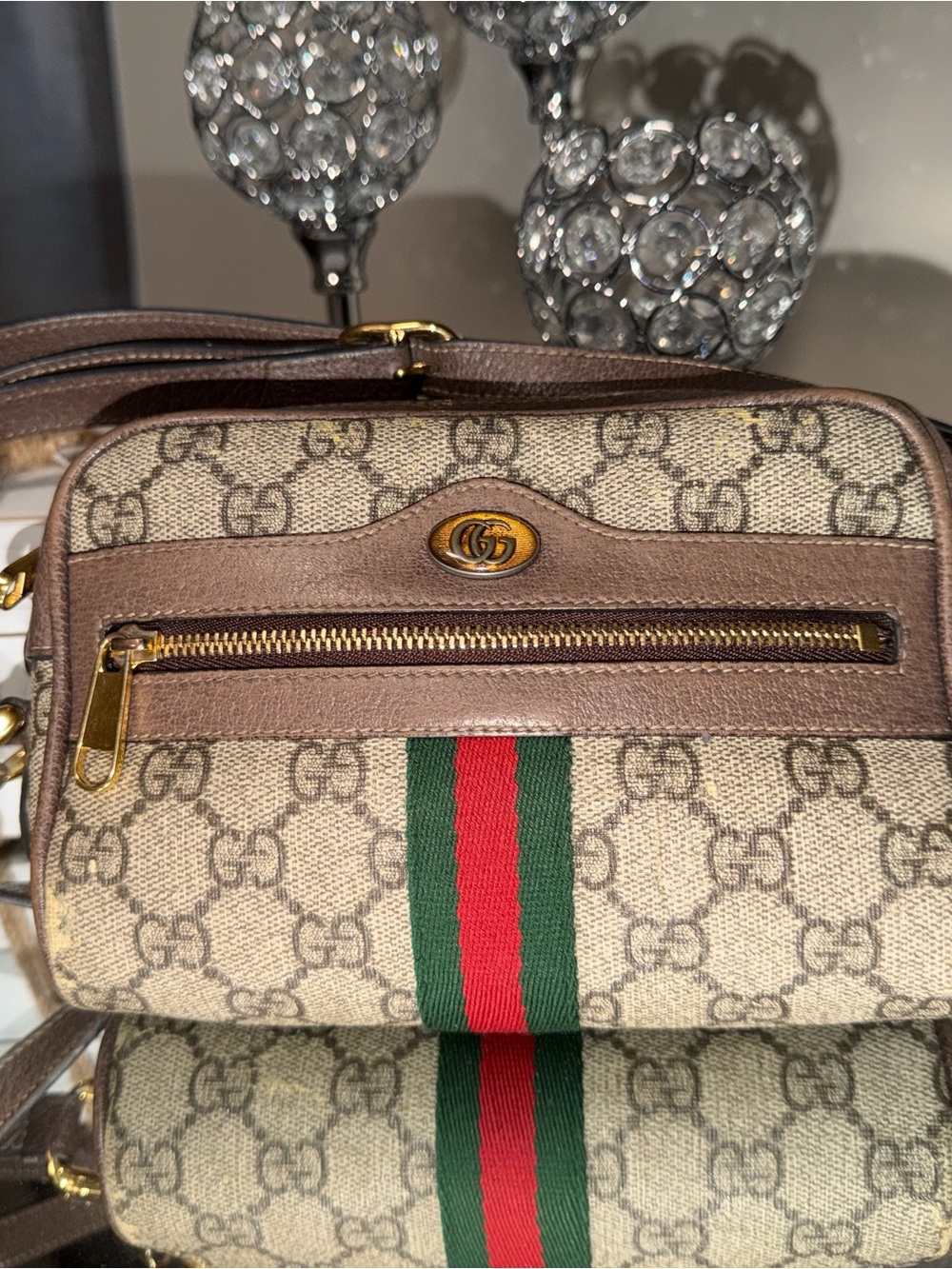 Gucci Ophidia GG Supreme Mini Crossbody Bag Read Description + Dust Bag